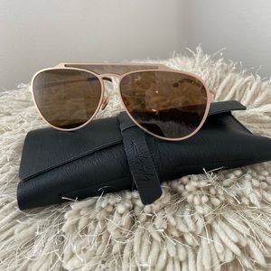 Yohji Yamamoto matte gold sunglasses men women